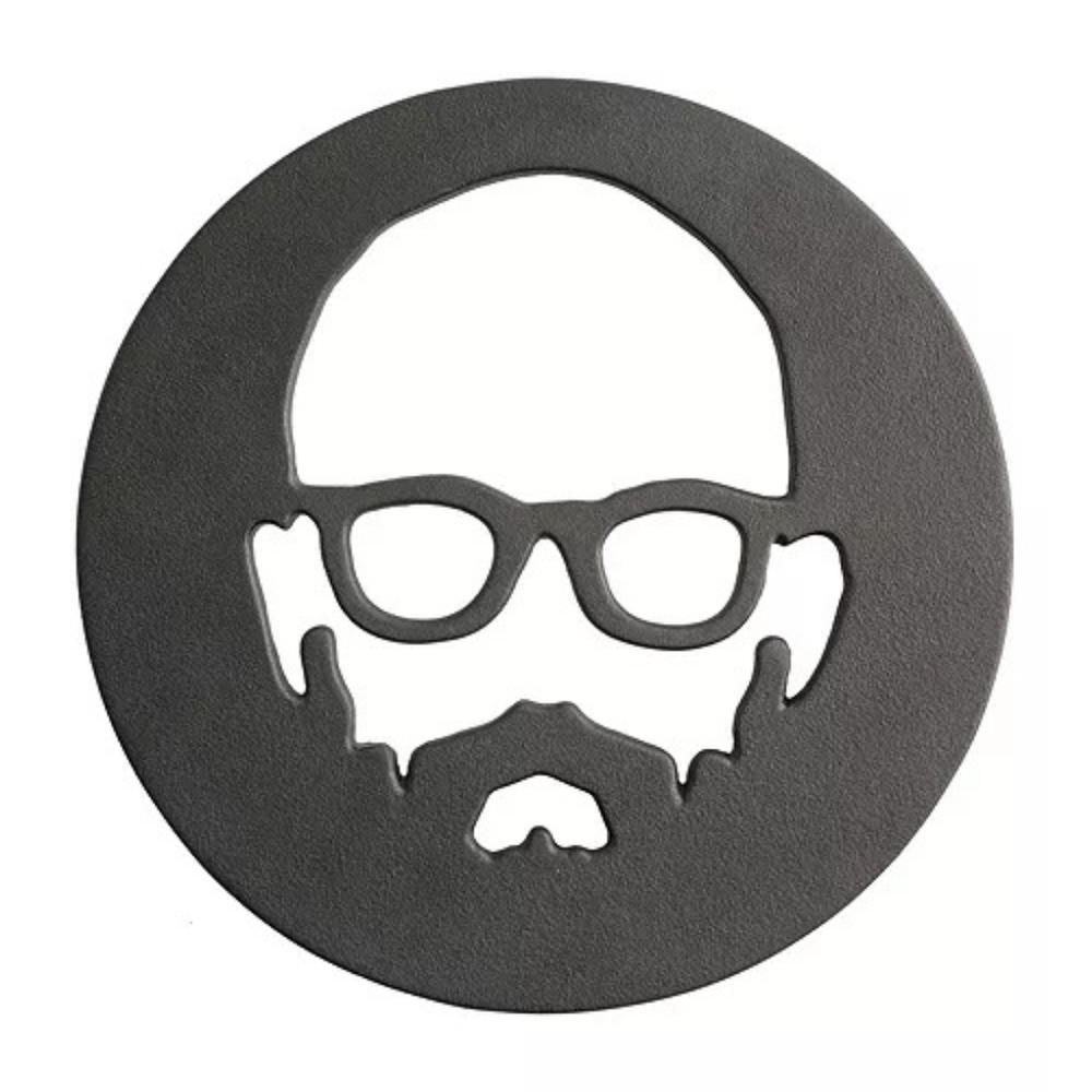 Babish Men's Cast Iron Rust Resistant Face Trivet 8"